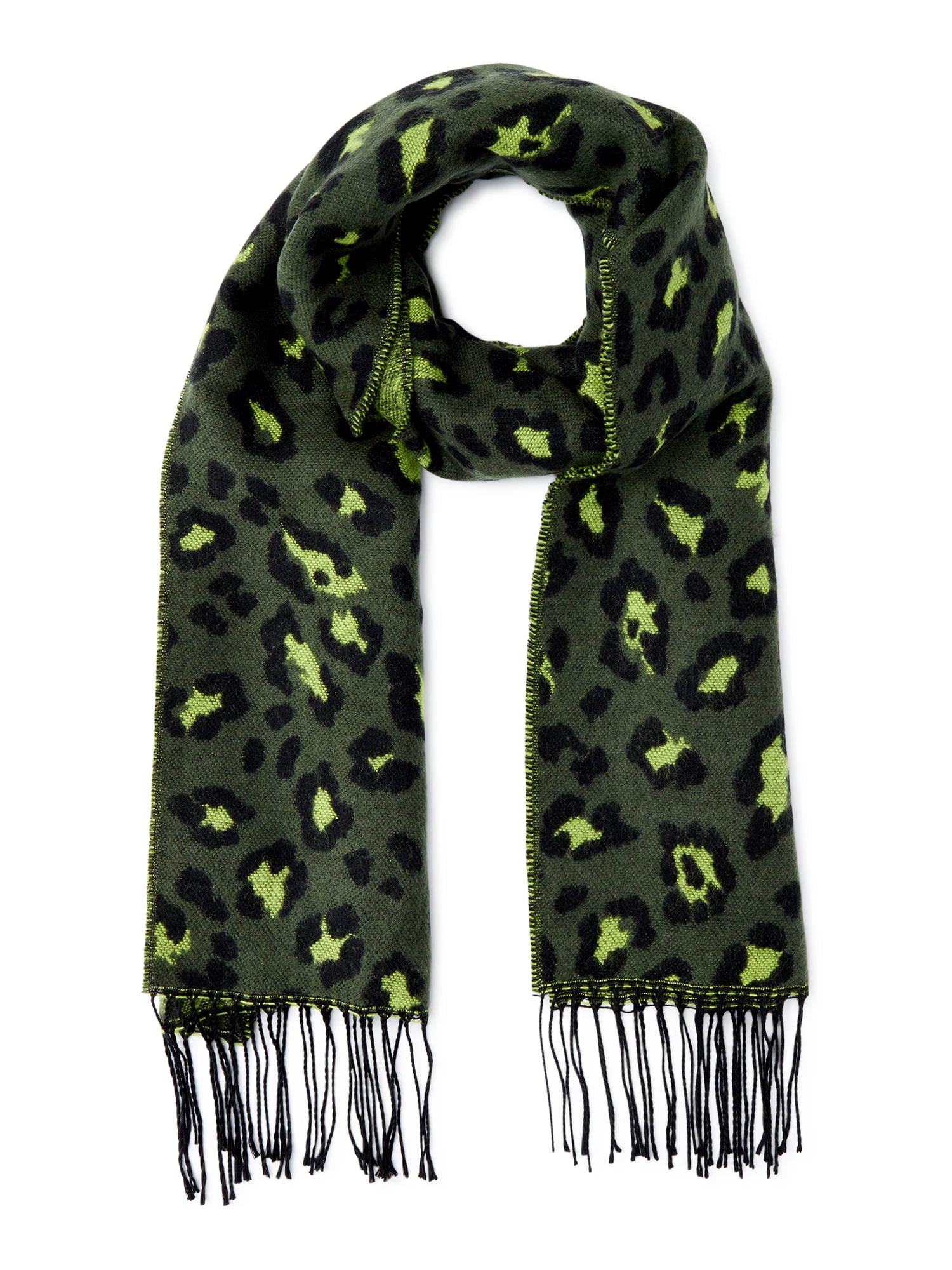 Scoop Women's Leopard Print Jacquard Scarf