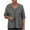 Gray, variant on Sevevn Women's Solid Color Blouses Raglan Mid Sleeve V-Neck Patchwork Pleated Top Deal of the Week Gray XXXXL