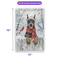 thumbnail image 5 of Playful Doberman Pinscher Welcomes Winter Snowy Day with Cardinal Bird Garden Flag 12x18in Double Sided Doberman Dog Lover Gifts Outdoor Decor - 2017, 5 of 5