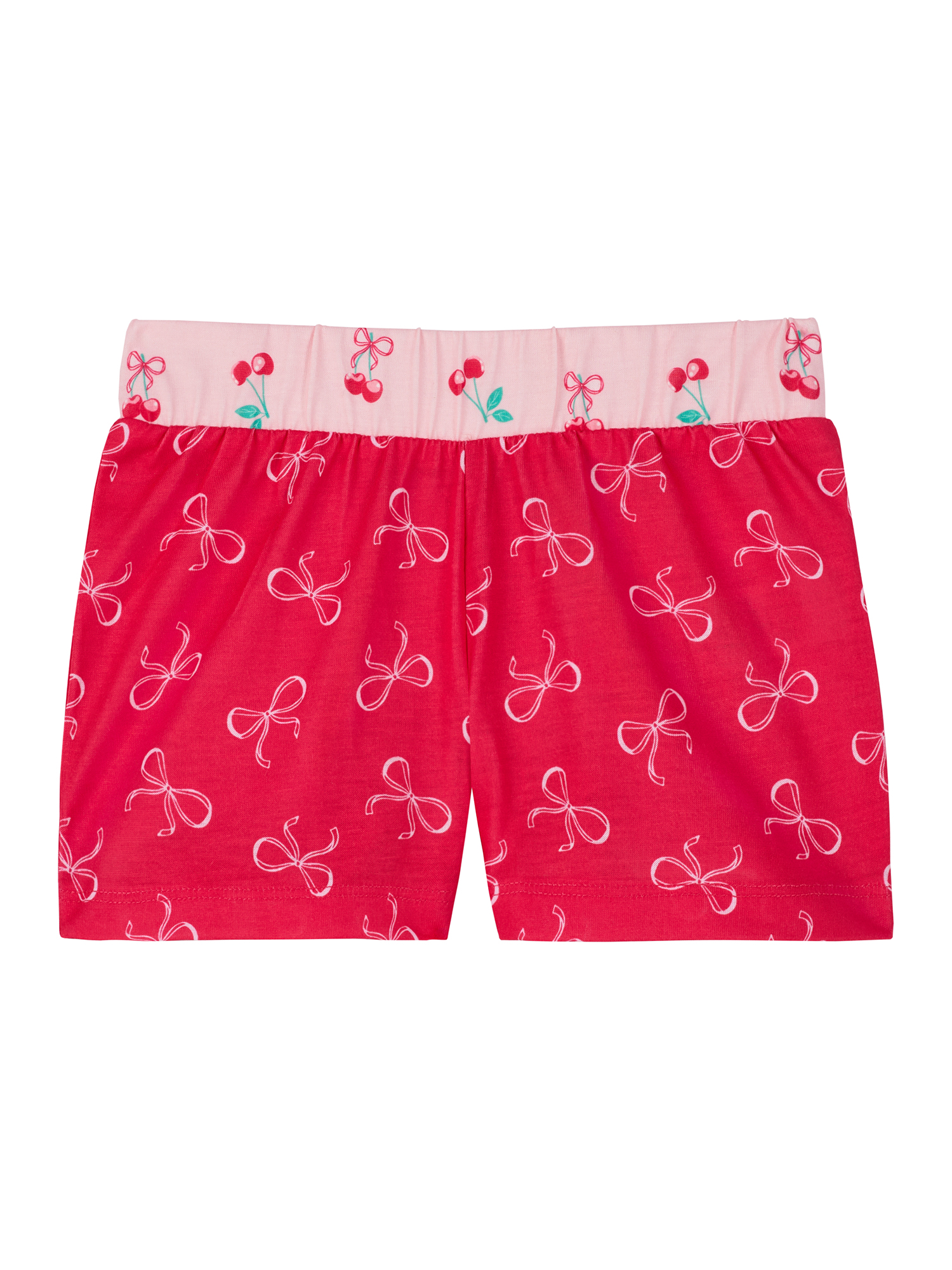 Wonder Nation Girls Tank, Short Sleeve Top, Sleep Shorts and Sleep Pant Pajama Set, 4-Piece, Sizes 4-18