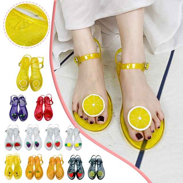 TrendOFT Womens Footbed Sandals Casual Shoes Manufacturer Transparent Jelly Shoes Summer Beach Jelly Sandale Plateforme Femme CL4 37
