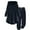 Navy, variant on Plus Size Pajamas Set for Women Warm Fleece Plush Hoodie Tops and Drawstring Pants Fuzzy Loungewear for Winter