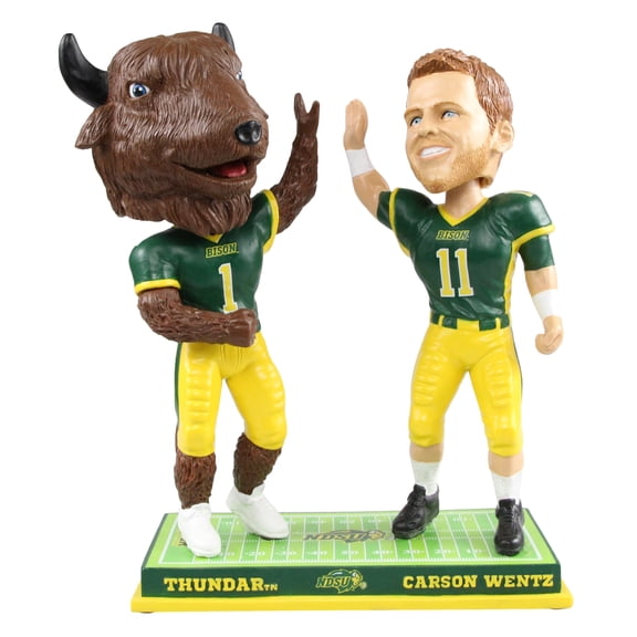 Carson Wentz North Dakota State Carson Wentz High Fiviing Mascot Bobblehead NCAA
