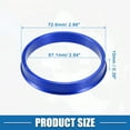 thumbnail image 4 of 4 Pcs Car Hub Centric Rings OD 72.6mm to ID 67.1mm Hub Centric Rings Wheel Bore Center Spacer Blue, 4 of 7