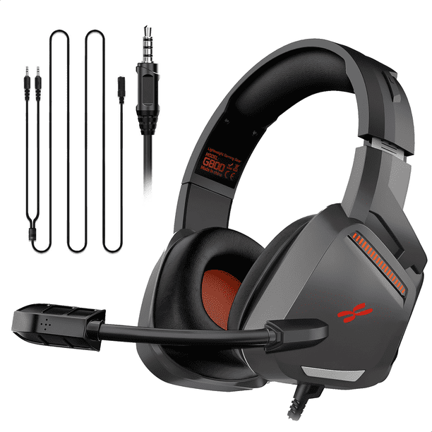 Audífonos Gamer BINDEN G800II Cancelación d/Sonido Micrófono gris Binden AUD-G8002-BLK