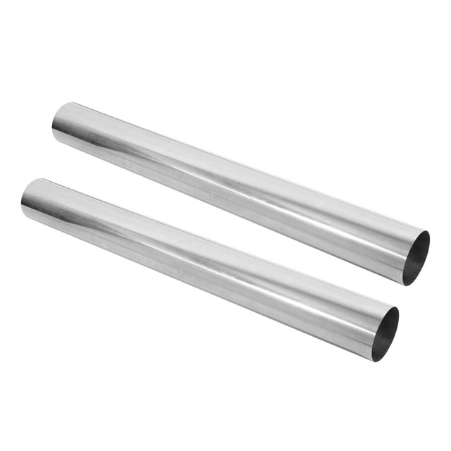 Unique Bargains 2pcs Straight 4" OD 35" Length DIY Custom Mandrel Exhaust Pipe 4 Inch Tube Pipe T304 Stainless Steel