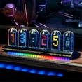 thumbnail image 4 of DIY LED Nixie Tube Clock RGB IPS Color Screen Digital Clock Glows WIFI Analog Clocks for Esports Game Desktop Decor, 4 of 5