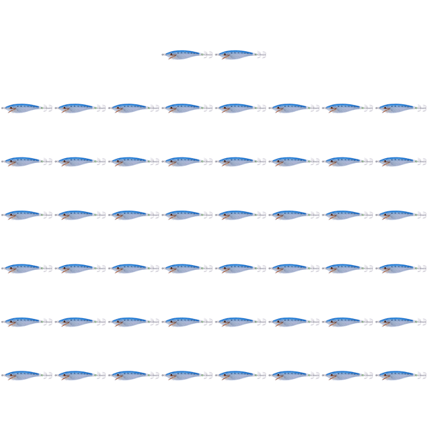 Anzuelos Calamar Brillantes 11CM/13 4G Señuelo Pesca Horizontal Artificial () Azul