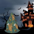 thumbnail image 6 of Honeii Knitted Woodland Squirrel Print Poncho Cape, Cloak Coat, Snuggly Hooded Wearable Blanket, Hooded Cape For Teenagers,Halloween Costumes-Large, 6 of 7