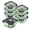 Green/14 oz/Round, variant on Fresh Hero 31 oz Green Silicone Airtight Food Storage Container - with Vented Lid, Collapsible - 7" x 7" x 3" - 20 count box