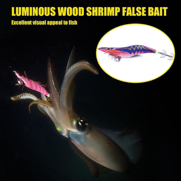 14cm 20g Señuelos de pesca de camarones de madera luminosa Cebo Wobbler artificial (9)