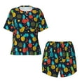 thumbnail image 4 of Lsque Colorful Pineapple Women's Short-Sleeved Pajama Set - 2 Piece Soft and Lightweight Sleepwear Set-3X-Large, 4 of 9