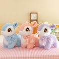 thumbnail image 2 of 2022 Cute Dream Deer Plush Toy / Big Eyed Deer Doll with Bow / Girl Sleeping Doll in Bed / Christmas GiftPurple25cm Deng Xun unisex, 2 of 2