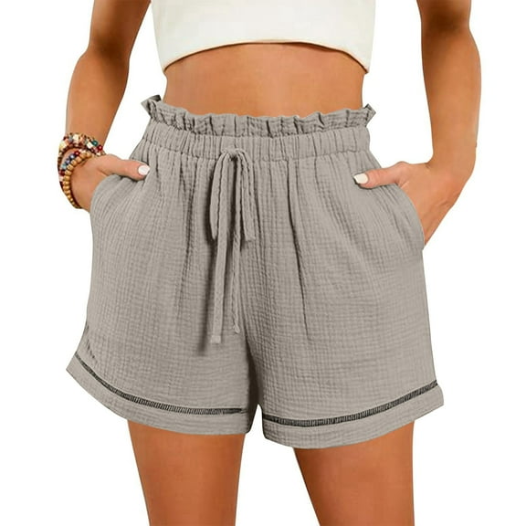 Rezuofi 1 Pcs Womens Casual Shorts High Waisted 2025 Fashion Beach Cruise Shorts Cute Comfy Summer Shorts with 2 Pockets