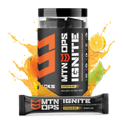 MTN OPS Ignite Supercharged Energy Drink, 20 Trail Packs, Citrus Bliss, 11042103