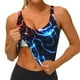 thumbnail image 3 of Fotbe Red And Blue Lightning Sujetador Deportivo Largo sin Aros para Mujer con Almohadillas y Soporte Medio, Transpirable y Absorbente, Camiseta Tipo Chaleco o Tank Top-X-Large, 3 of 8