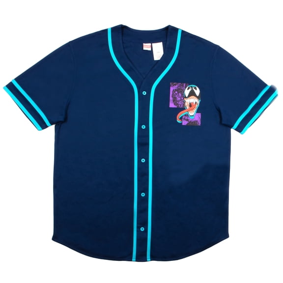 Marvel Venom Men’s Baseball Jersey Shirt (Adult Men's), Sizes S–XL