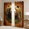 thumbnail image 2 of Homewish Wild Animal Bear Black Out Curtains,Country Pine Cone Curtains Pack of 2 (42x63 Each),Rustic Farmhouse Cabin Bedroom Curtains For Kids,Luxury Bedroom Decor, 2 of 6