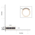 thumbnail image 5 of ANGARA Natural Floating Blue Sapphire Half Eternity Ring with Diamonds in 14K Rose Gold for Women (Size-2.5mm) | September Birthstone, Anniversary, Jewelry Gift for Women | Natural Blue Sapphire Ring, 5 of 10