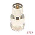 thumbnail image 1 of Adaptador UHF hembra a Mini UHF macho convertidor coaxial RF conector coaxial de antena F / M niquelado recto 1/2/4/6 piezas Inevent TX1039-04, 1 of 7