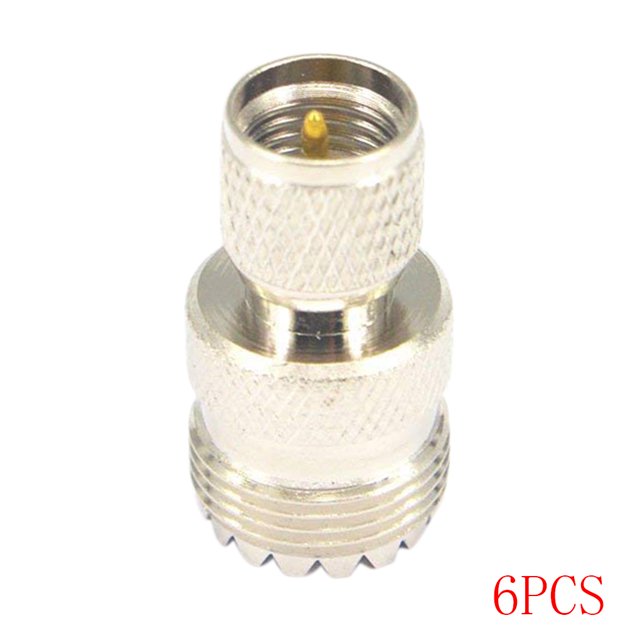 Adaptador UHF hembra a Mini UHF macho convertidor coaxial RF conector coaxial de antena F / M niquelado recto 1/2/4/6 piezas Inevent TX1039-04
