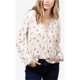thumbnail image 1 of Lucky Brand Blusa de punto con cordones para mujer, blanco roto, mediana, 1 of 1