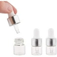 thumbnail image 3 of 30 Pack 1ml Clear Glass Dropper Bottle Eye Essential Oil Bottles with Silver Caps and 4PCS Plastic Dropper, 3 of 7