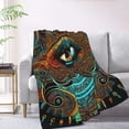 thumbnail image 2 of XMXT Flannel Warm Throw Blanket, Persian Eye Print Bedroom Decor Blankets for Bed Couch Living Room, 50 x 70 inches, 2 of 9