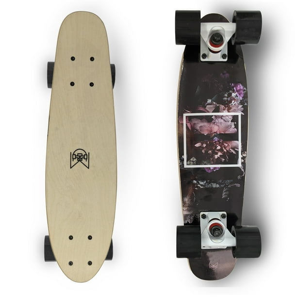 Patineta Tipo Penny Profesional Musa Madera Maple MUSA Negro (Llantas negras/Trucks blancos)