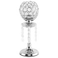 thumbnail image 4 of Wweixi Luxury Crystal Candle Holder Pillar Candlestick Ceremony Stand Decor Table Silver L 1Set, 4 of 6