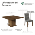 thumbnail image 4 of Juego de Comedor con Mesa de Madera y 8 Sillas Leila Madesa Marrón, 4 of 13