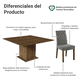 thumbnail image 4 of Juego de Comedor con Mesa de Madera y 8 Sillas Leila Madesa Marrón, 4 of 13