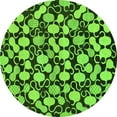 thumbnail image 1 of Ahgly Company Indoor Round Abstract Green Modern Area Rugs, 5' Round, 1 of 4