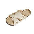 thumbnail image 2 of Summer Slippers for Women Arch Support FootbedWedge Open Toe Slip On Peep Toe Sandals Summer Casual Women Beach Fashion Slippers Lazy Shoes, 2 of 9
