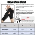 thumbnail image 3 of Graflsoa Copper-Infused Compression Gloves for Arthritis & Carpal Tunnel Relief, Open-Finger Design, Unisex Sizes S/M/L, Black, 3 of 6