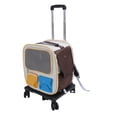 thumbnail image 1 of Rolling Pet Carrier Backpack, 2 in 1 Breathable Window Large Capacity Dog Carrier Telescoping Handle Pet Travel Carrier with Wheels for Small Dogs and Medium Cats, 1 of 7