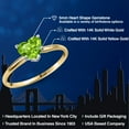 thumbnail image 2 of Gem Stone King 14K Two Tone Gold Green Peridot Solitaire Engagement Ring for Women | 0.50 Cttw | Heart Shape 5MM | Gemstone August Birthstone | Size 7, 2 of 6