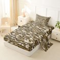thumbnail image 2 of Erosebridal Boys Girls Brown Camouflage Twin Sheet Sets 3pcs,Teens Abstract Geometric Camo Bedding, 2 of 5