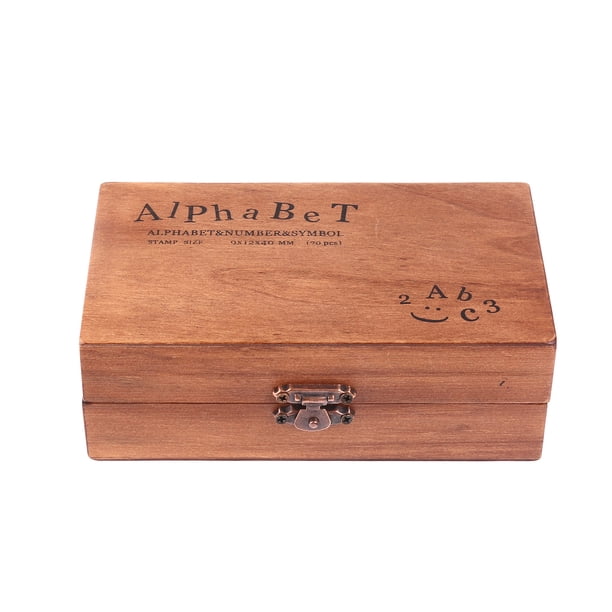 Sellos De Número De Letra Del Alfabeto De Goma De Madera, Juego De Sellos, Mayúsculas Y Minúsculas 70 Uds. Noticed EL011810-00