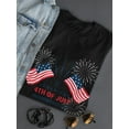 thumbnail image 3 of 4th Of July, W/fireworks T-Shirt Women -Image by Shutterstock, Female 3X-Large, 3 of 4