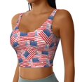 thumbnail image 2 of Pofeuu America Flags Print Sports Bra for Women Sexy Vest Yoga Running Gym Fitness Crop Bras Tops-X-Large, 2 of 8