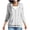 White, variant on HappyYEE Women’s Polka Dot Hoodie Jackets, Loose Casual Zipper Hooded Sweatshirt , Long Sleeve Fall Fashion Outerwear Top with Pockets