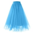 thumbnail image 4 of vigerkar Maxi Skirt Women Tiered Layered Mesh Ballet Prom Party Tulle Tutu A Line Midi Skirt Blue, XL, 4 of 4