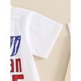thumbnail image 5 of 4th of July Baby Boy Girl Outfit Newborn Infant Bubble Romper Short Sleeve Fourth Of July American Flag Summer Bodysuit, 5 of 7