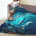 thumbnail image 6 of Sikiie Hawaiian Ship Dolphin Ultra-Soft Micro flannel Blanket Luxury All Seasons Warm Blanket for Bedding Sofa and Travel (4 sizes)-50"x40", 6 of 7