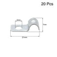 thumbnail image 2 of Uxcell 15/64" One Hole Pipe Strap Zinc-Plated Steel Reinforced Rib 20 Pack, 2 of 3
