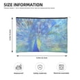 thumbnail image 4 of Rocae Peacock for Cosmetic Bags for Women Paper Reusable Cosmetic Bag Travel Toiletry Organizer Capacity Multipurpose Zipper Pouch, 4 of 8