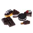 thumbnail image 1 of 6 Unidades 1/12 Muñeca Miniatura Mini Alimentos de tarta Chocolate y de Plástico Yotijar Dollhouse Chocolate Cake, 1 of 7