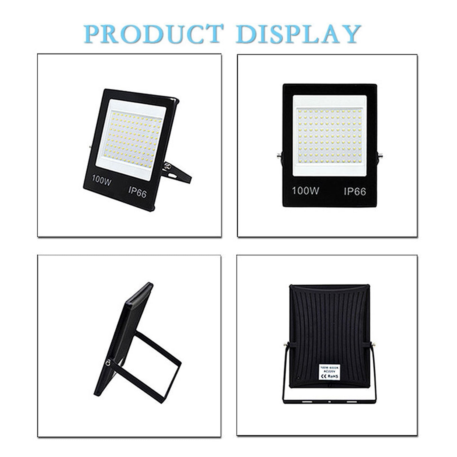LED Flood Light 30W 50W 100W 150W Htness IP66 Waterproof Outdoor Lighting LED Spotlight Wall Floodlights - Wide Angle Beam
