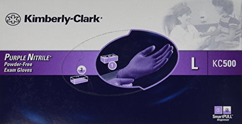 Haylard Health Purple Nitrile Exam Gloves, Large, 100 Count